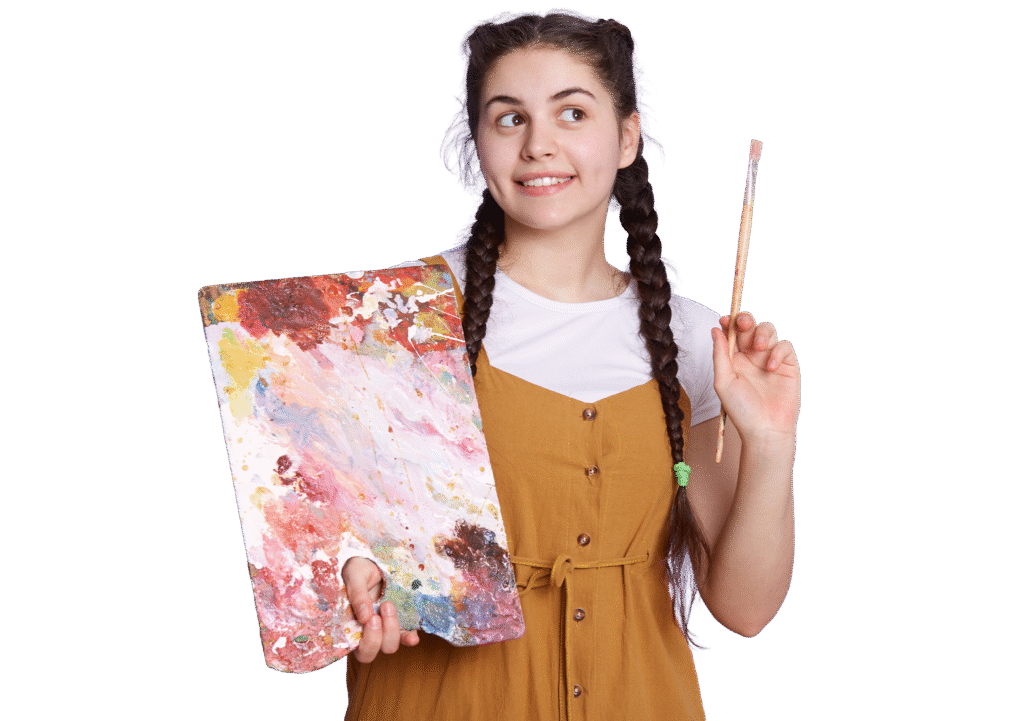 feliz-jovem-pintor-pensa-em-novo-projeto-tem-expressao-facial-pensativa-olhando-sorrindo-a-parte-posando-isolado-sobre-parede-lilas-copie-o-espaco 3